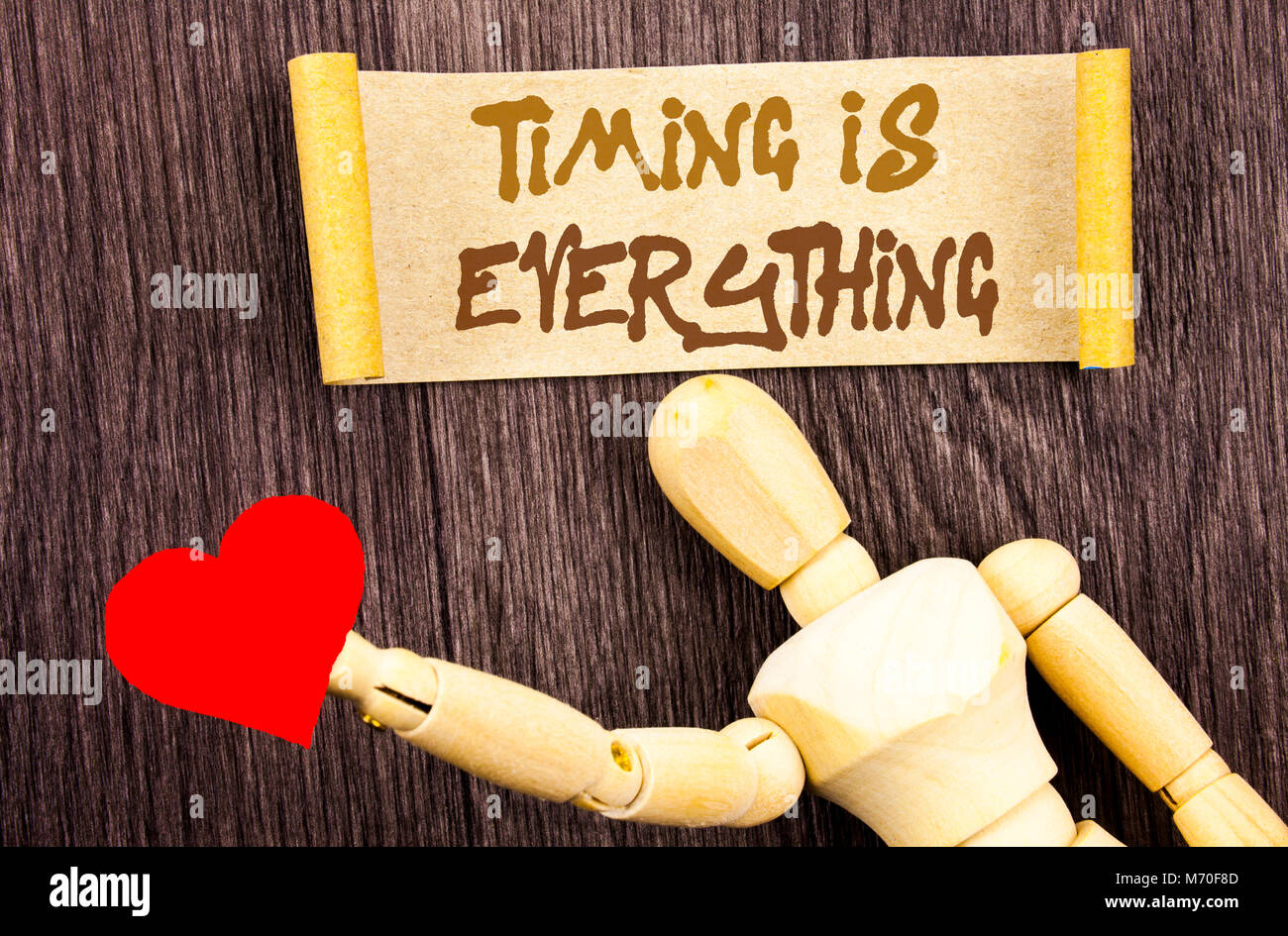 Text sign showing Timing Is Everything. Conceptual photo Important