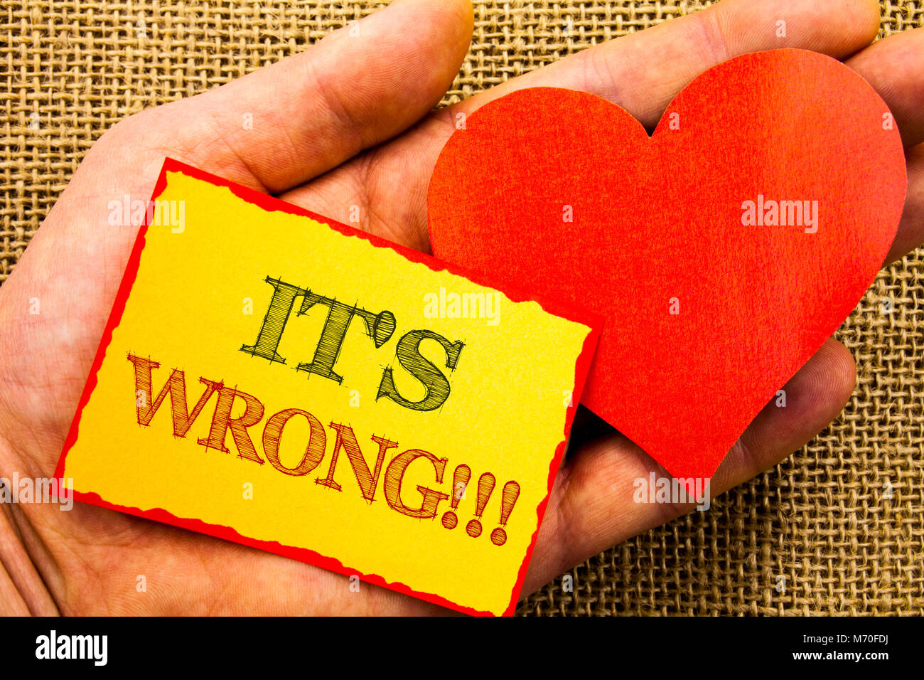 Handwriting text showing It Is Wrong. Business concept for Correct ...