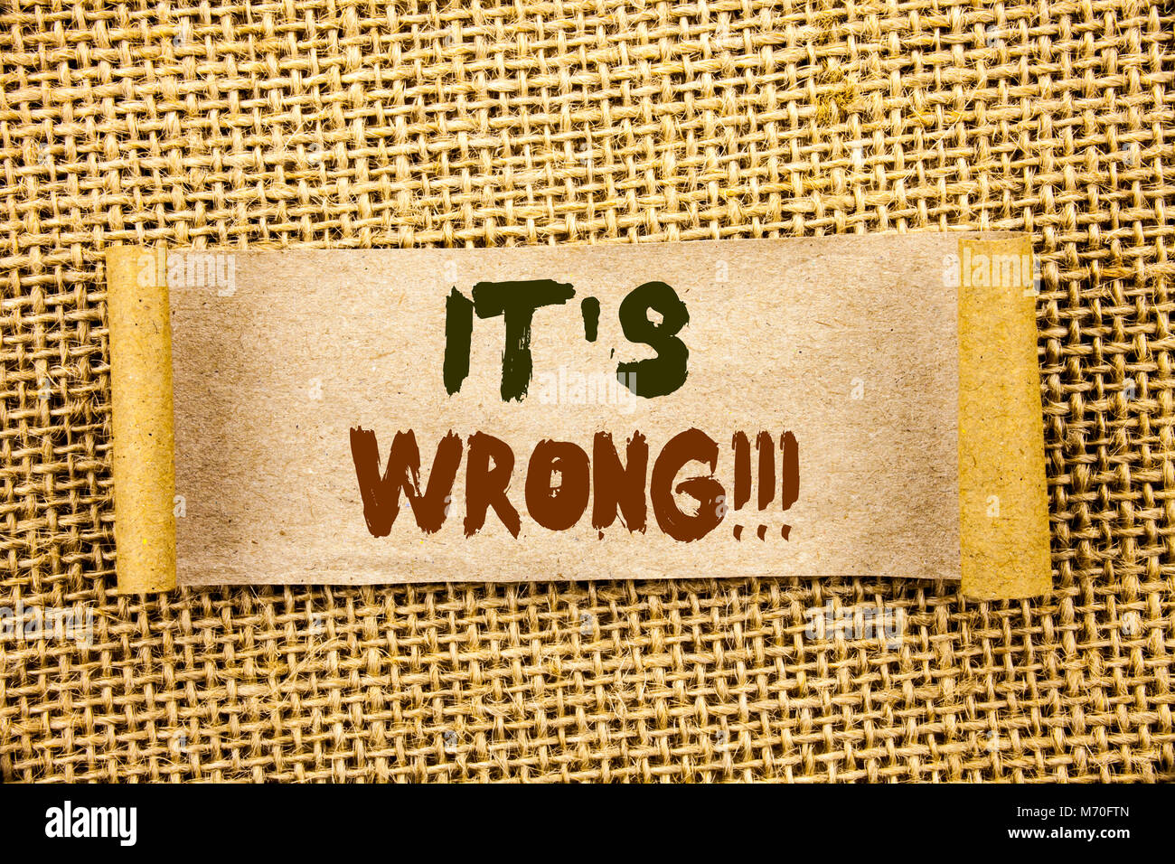 Writing text showing It Is Wrong. Business photo showcasing Correct ...