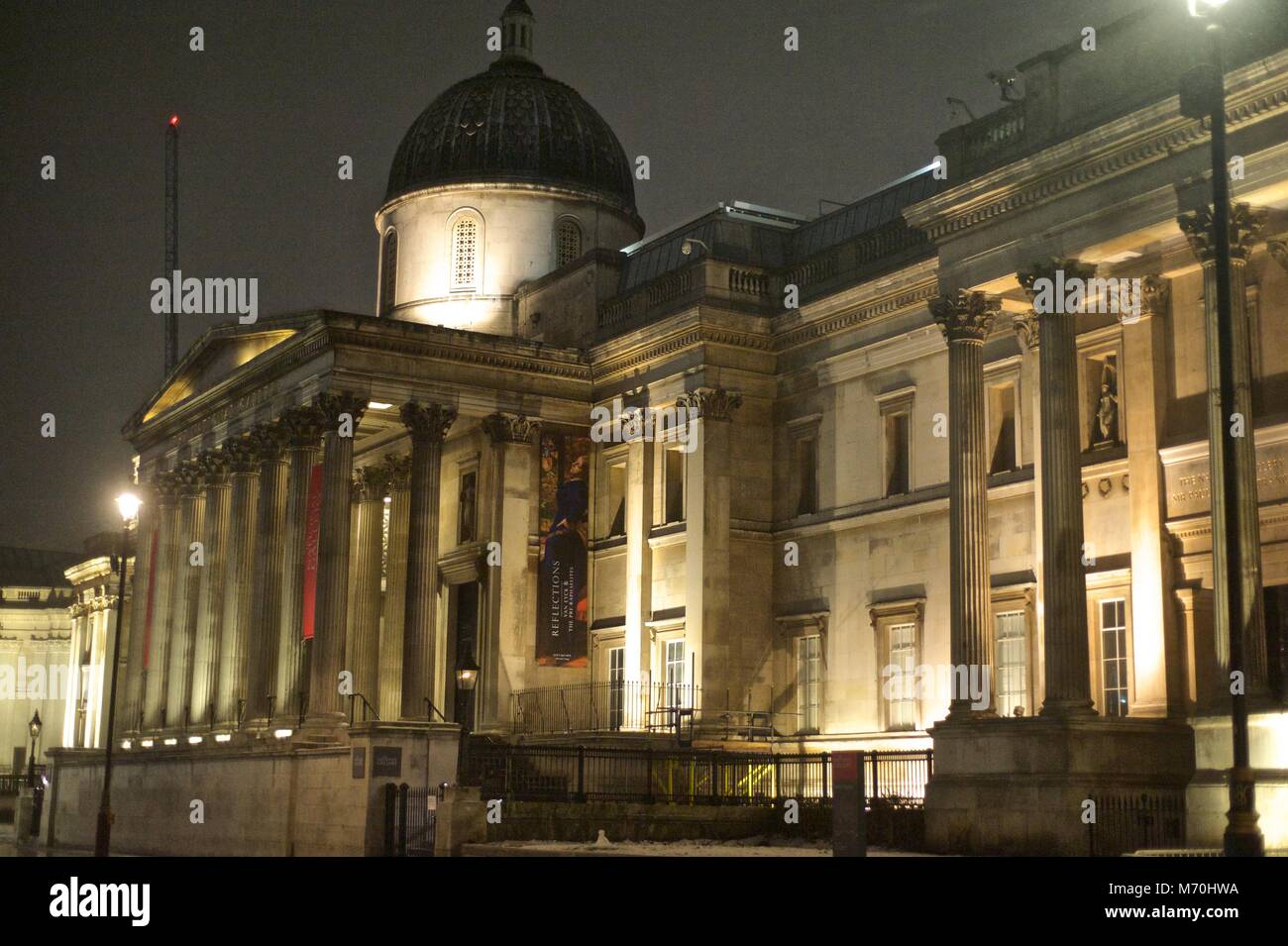 Trafalgar Square, at night Stock Photo - Alamy