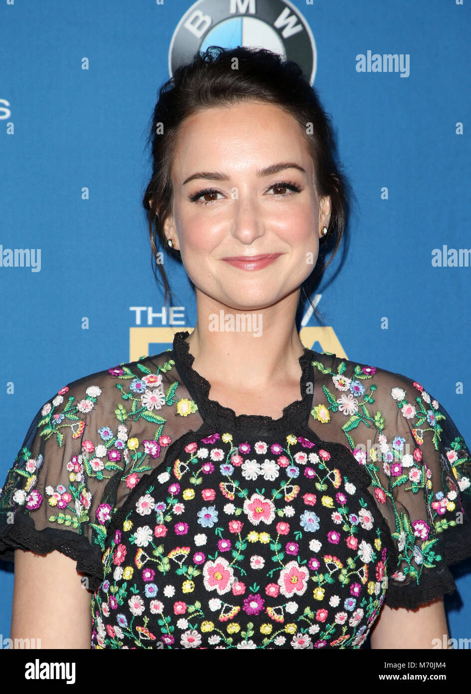 70th Annual Directors Guild Of America Awards  Featuring: Milana Vayntrub Where: Beverly Hills, California, United States When: 03 Feb 2018 Credit: FayesVision/WENN.com Stock Photo