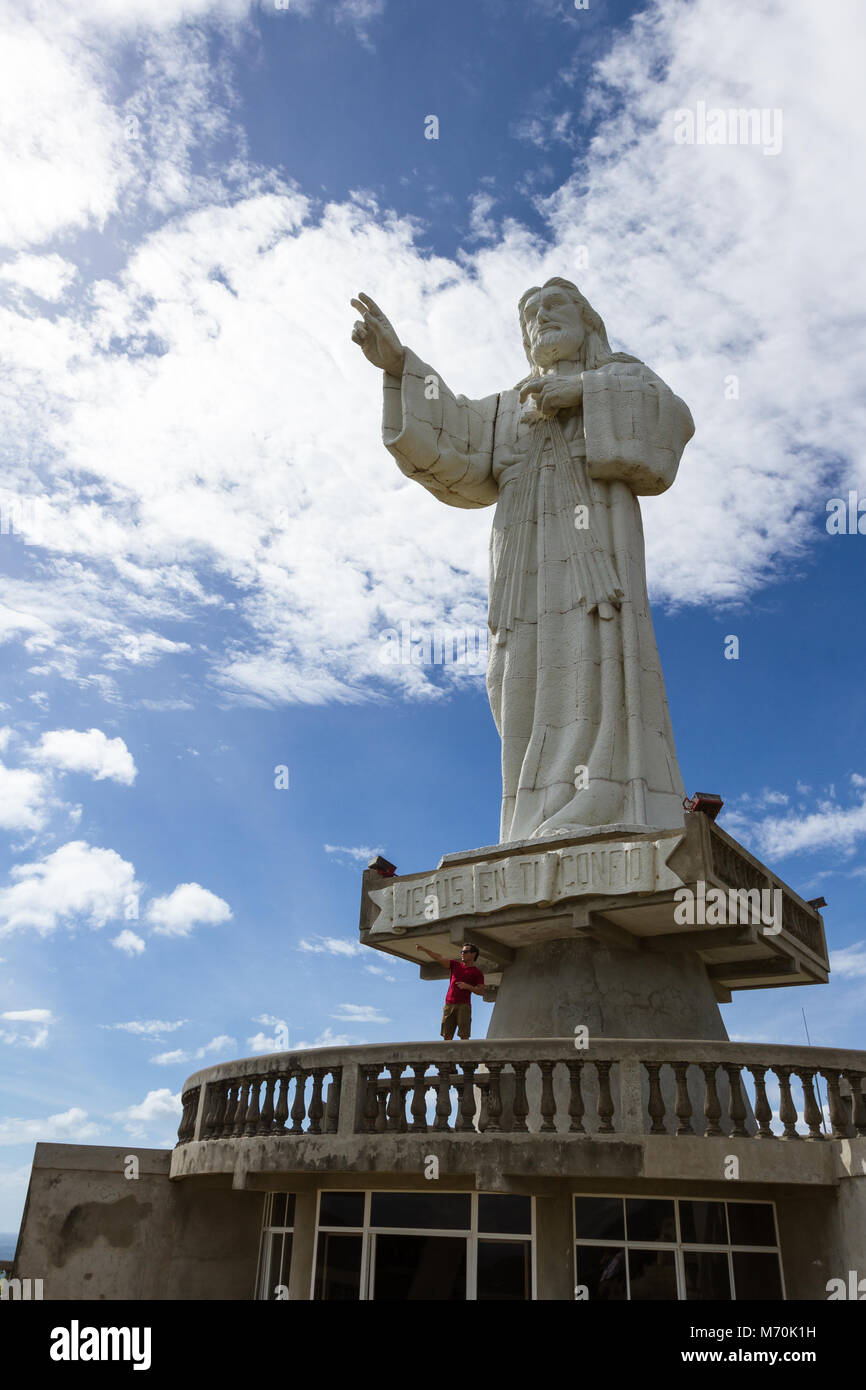 San Juan del Sur, Nicaragua January 19 Colossal statue of Jesus