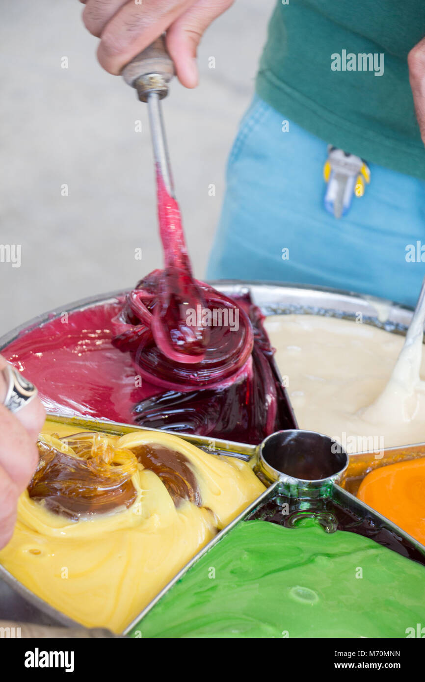 Old traditional Turkish Ottoman handmade stick candy , Macun Stock