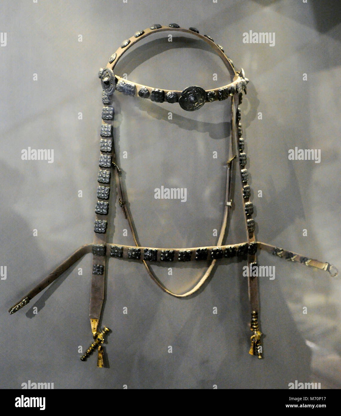 Bridle for horses. Tomb of the Gokstad Ship. Viking Ship Museum. Oslo. Norway. Stock Photo
