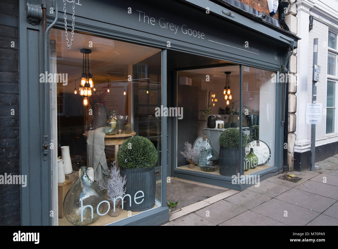 The Grey Goose, home interiors shop in Norwich, Norfolk, UK Stock Photo