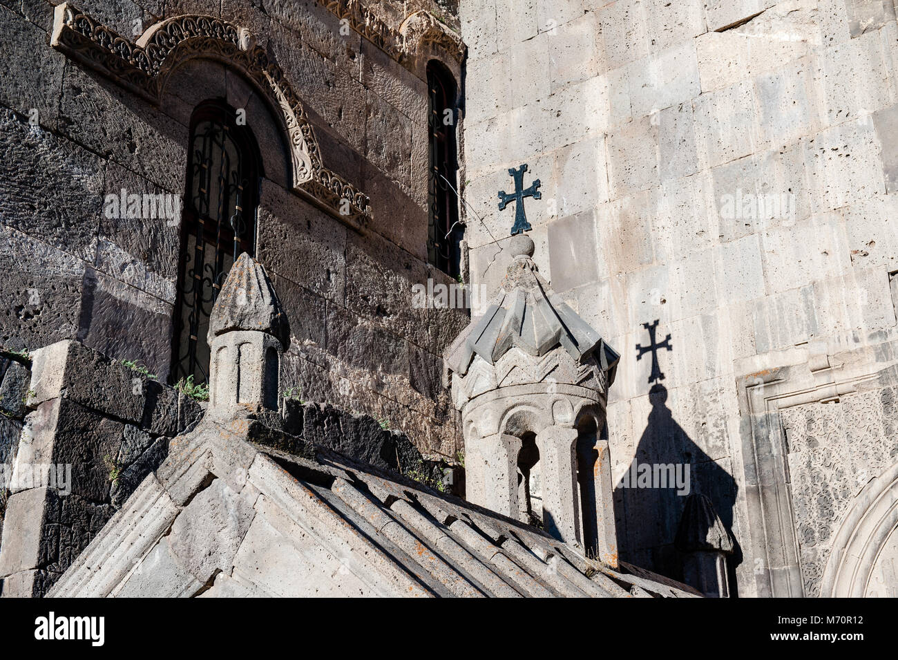 Detail of the roof with folded dome at the Taetv monastery,Armenia. Stock Photo