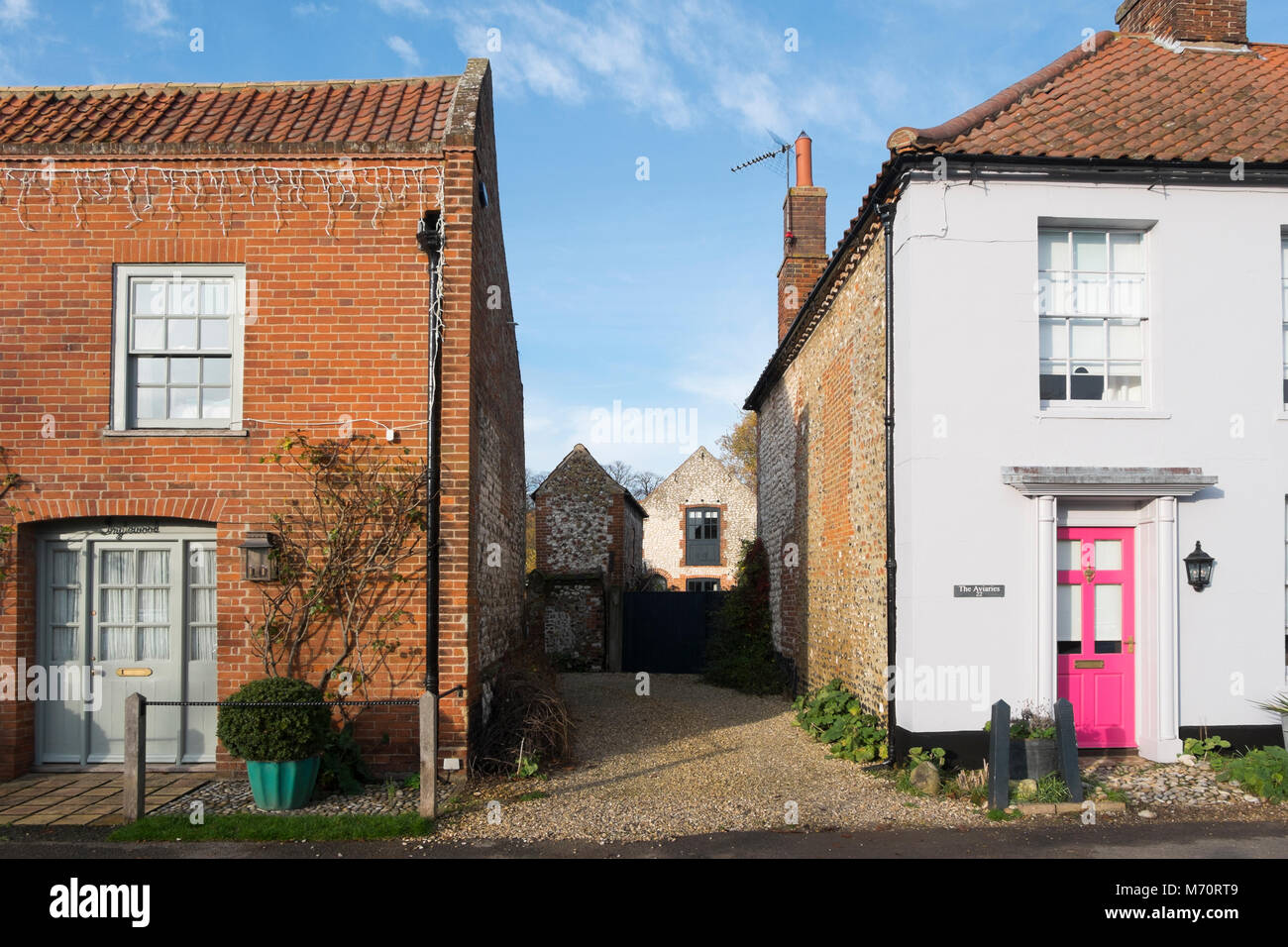 Converted barn between two houses in Burnham Market, North Norfolk, UK