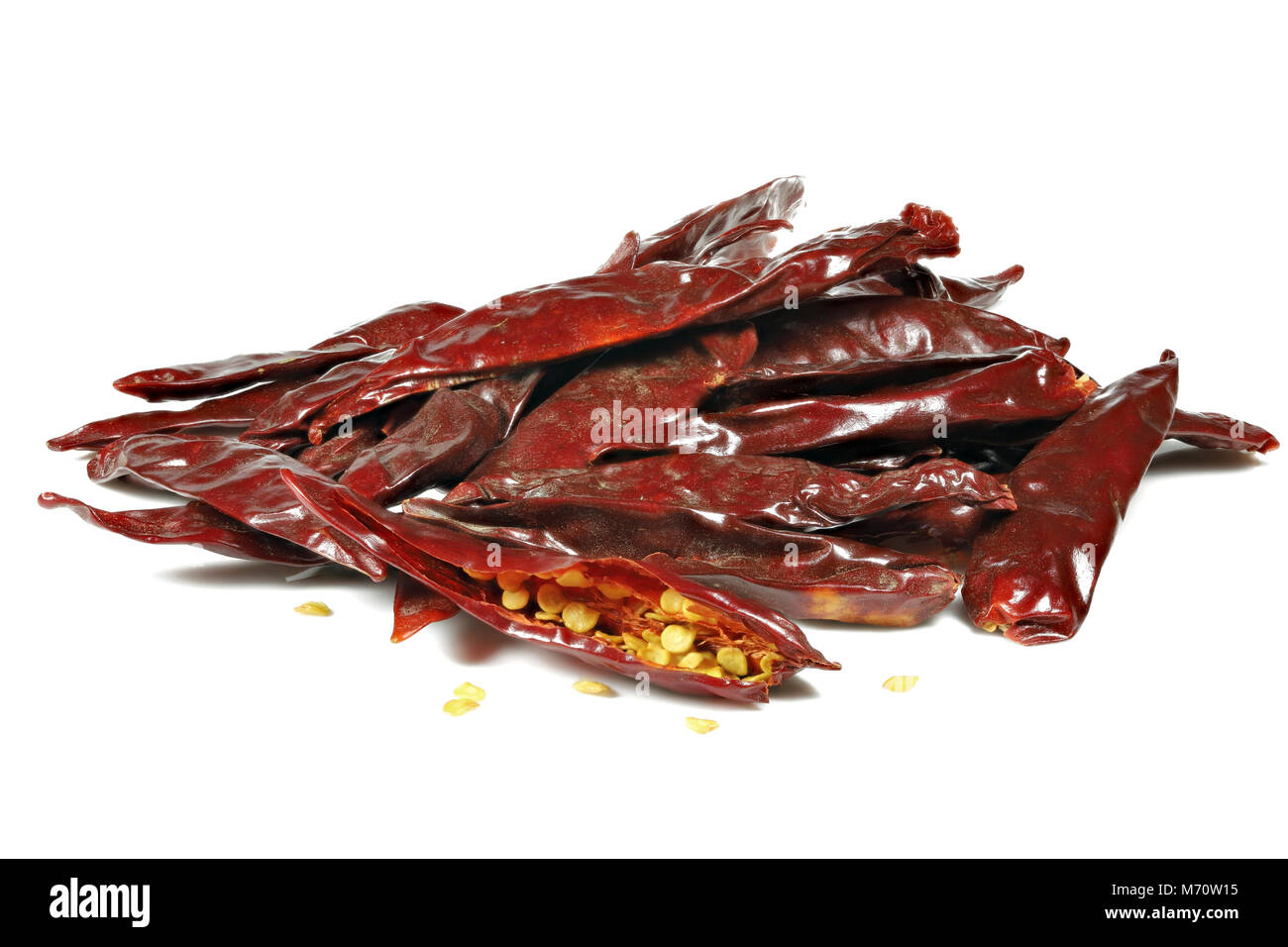 cayenne peppers isolated on white background Stock Photo