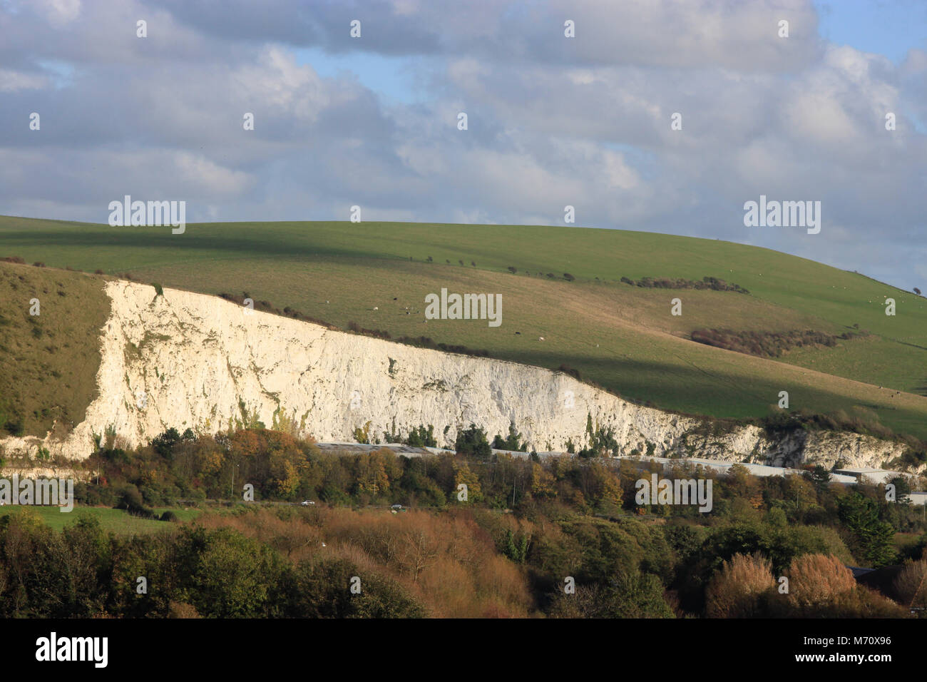 White chalk cliff at Cliffe Lewes South Downs Sussex UK Stock Photo Alamy