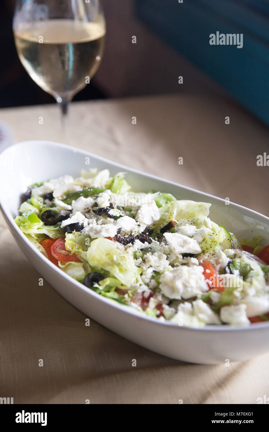Greek Feta Cheese Salad Stock Photo Alamy
