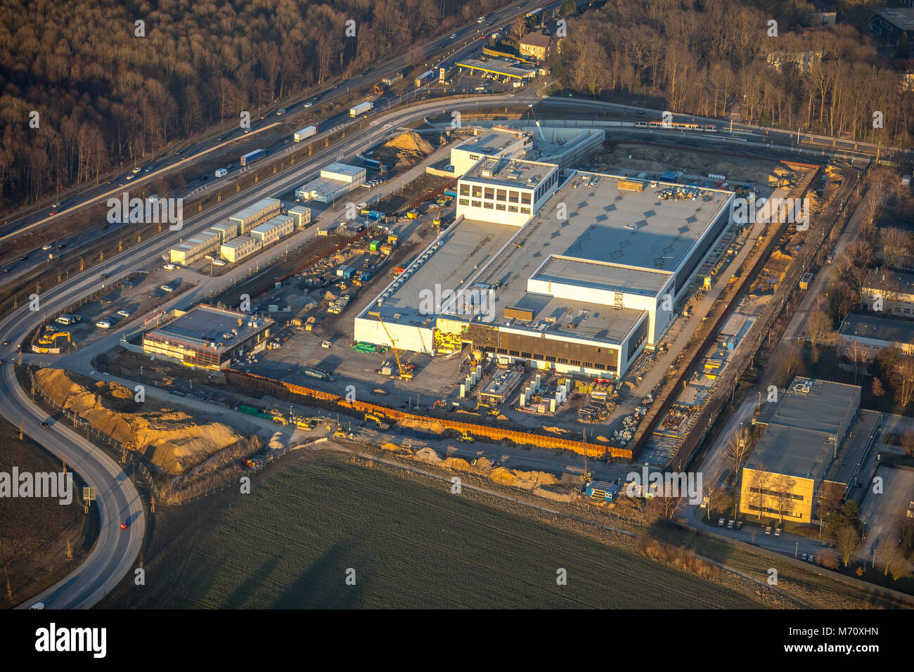 On the old barracks area, in Dortmund, builds the German Bundesbank, the largest money storage in Germany, Fort Knox in Dortmund in North Rhine-Westph Stock Photo