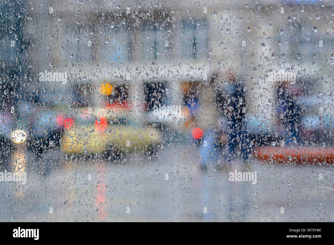 Streaks of rain on glass hi-res stock photography and images - Alamy