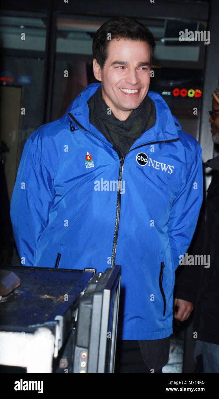 New York, USA. 7th March, 2018. Rob Marciano weather person at Good