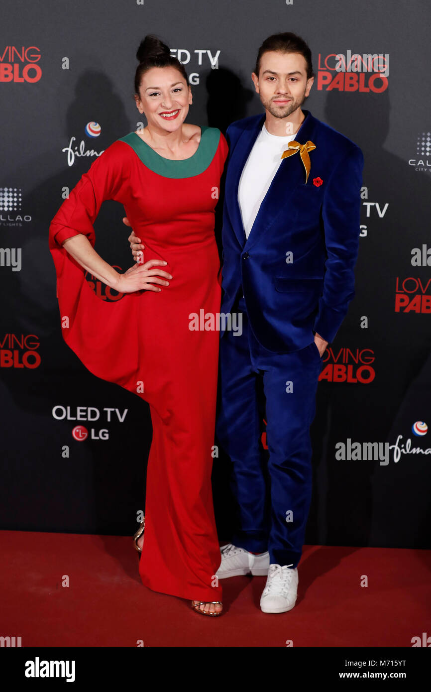 Madrid, Spain. 7th March, 2018. MAriola Fuentes during the premiere of