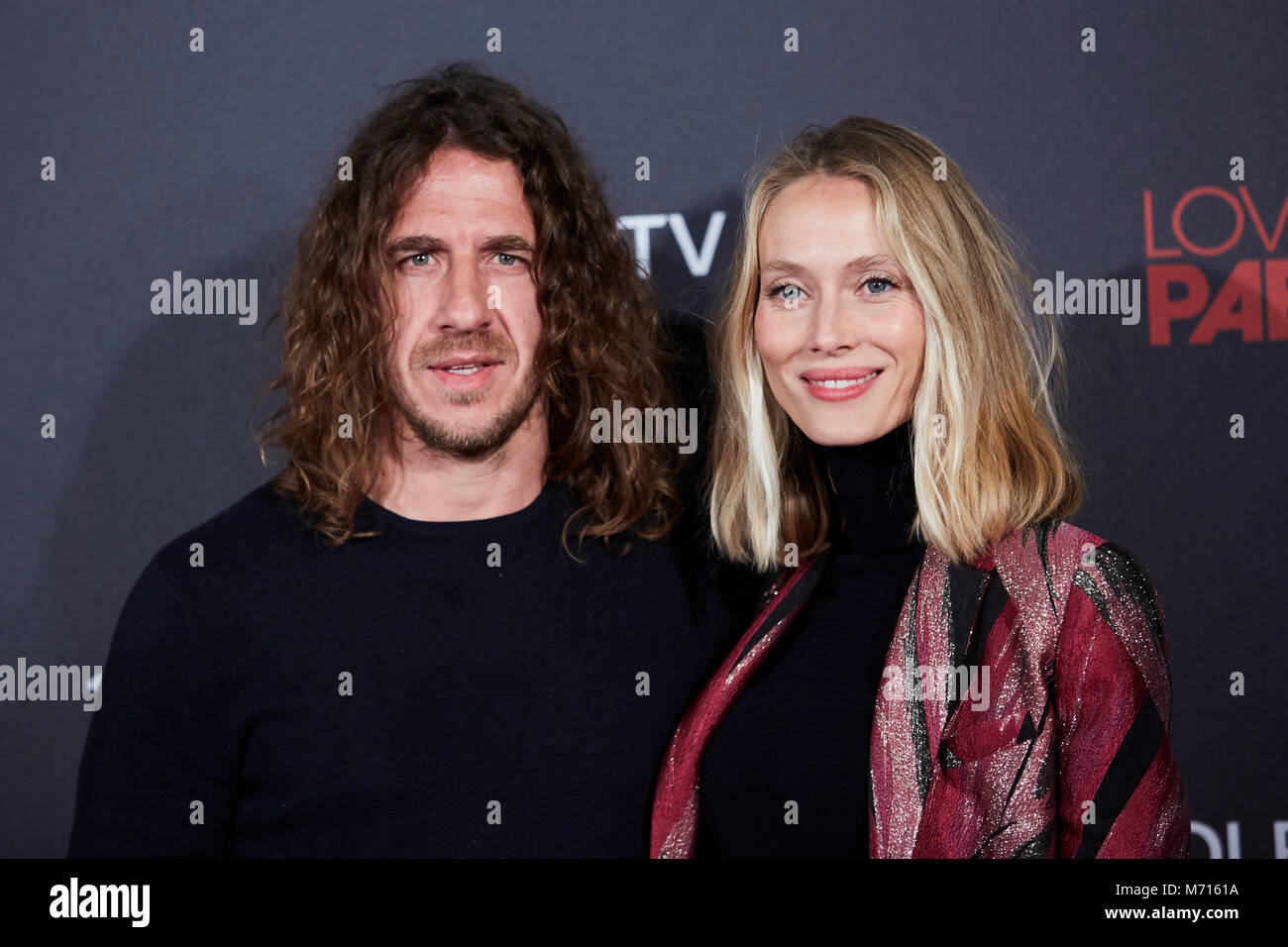 Madrid, Spain. 7th March, 2018. Carles Puyol y Vanessa Lorenzo during the premiere of the movie 'Loving Pablo' Madrid 07/03/2018 Credit: Gtres Información más Comuniación on line, S.L./Alamy Live News Stock Photo