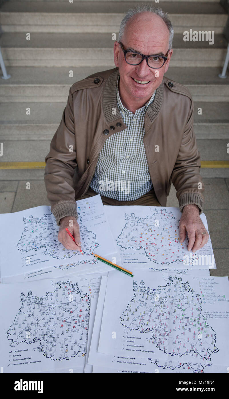 05 March 2018, Germany, Tuebingen Linguist Hubert Klausmann, sits in