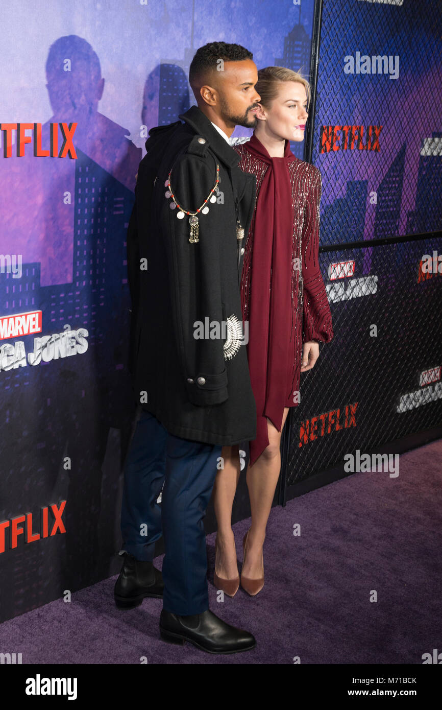 New York, NY - March 7, 2018: Eka Darville and Rachael Taylor attends Marvel Jessica Jones Season 2 Premiere at AMC Loews Lincoln Square Credit: lev radin/Alamy Live News Stock Photo