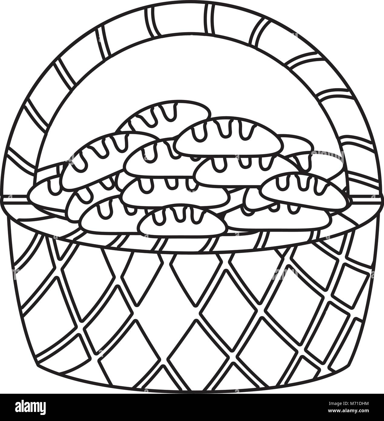Basket Of Bread Coloring Page