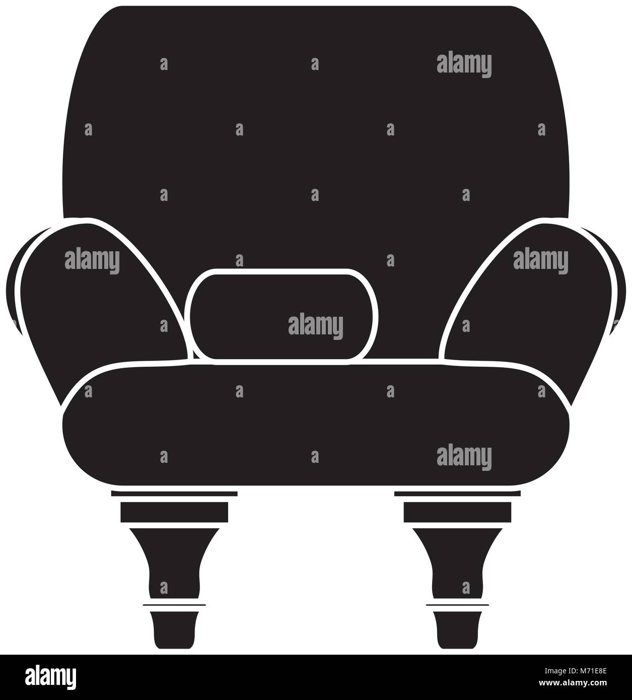 armchair icon over white background, vector illustration Stock Vector ...