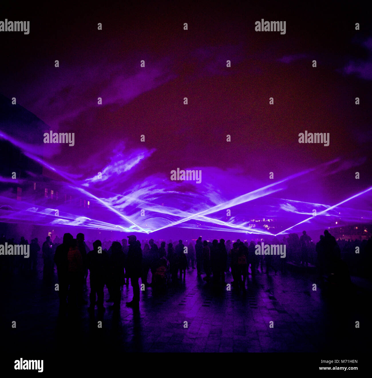 Light Show Rave London Light shows at London's annual Lumiere event that showcases art ...