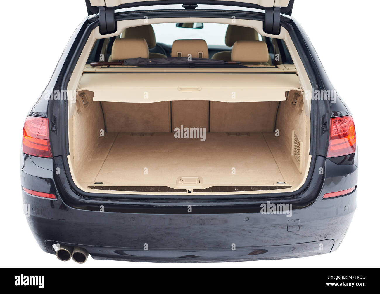 Close up of clean brown car trunk. Empty big car trunk Stock Photo Alamy