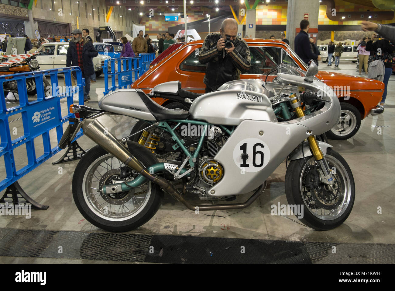 Ducati Paul Smart 1000. Retro Málaga 2018. Andalusia, Spain. Stock Photo