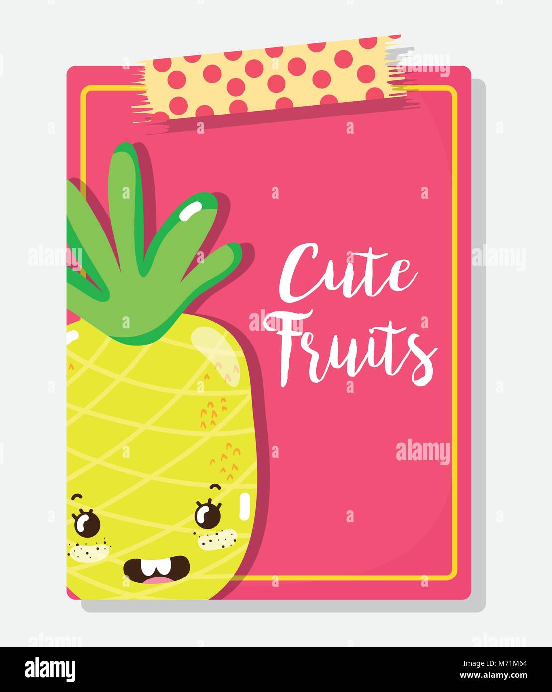 Cute pineapple cartoons vector illustration graphic design Stock Vector ...
