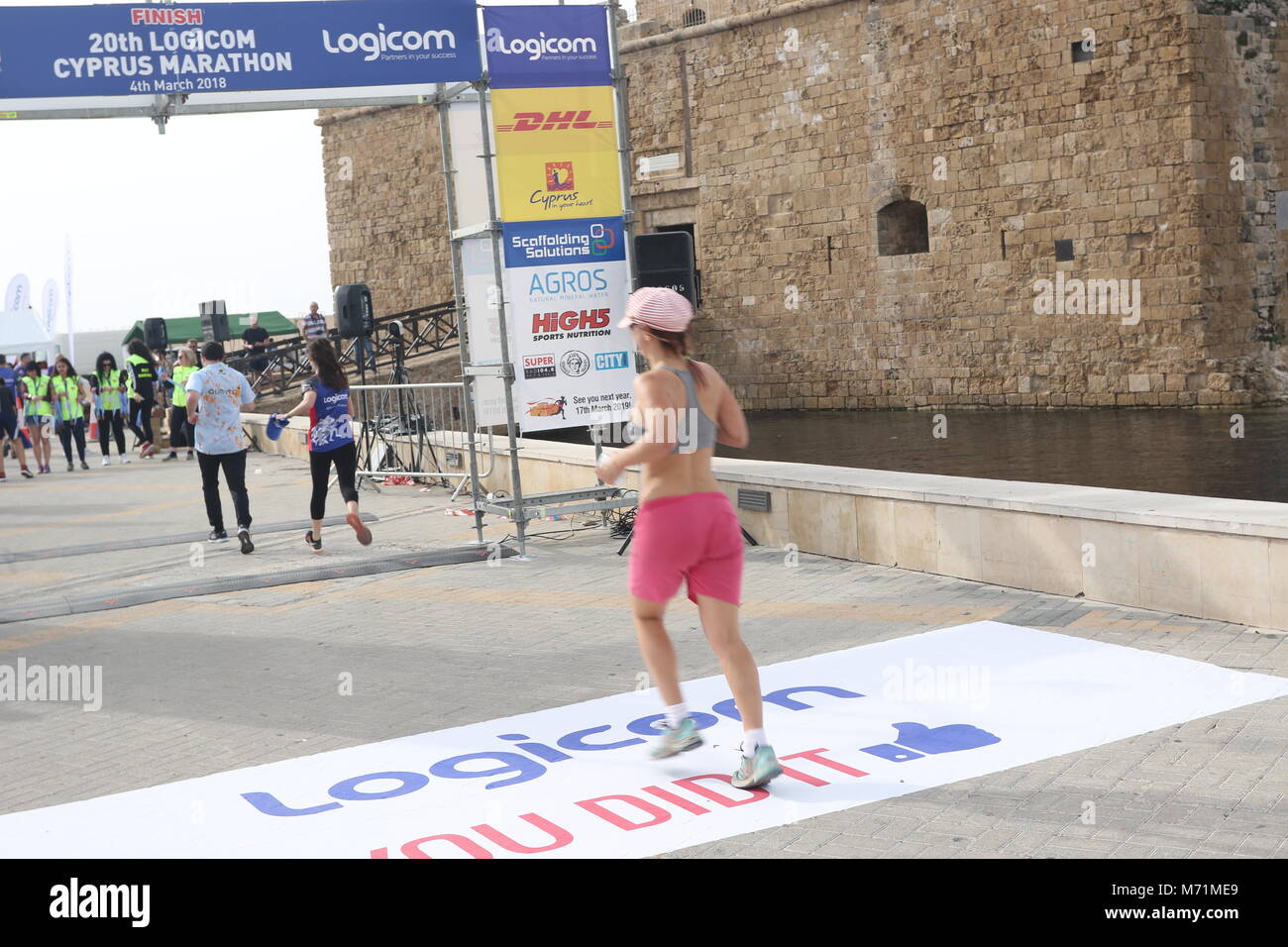 20th Logicom Cyprus marathon, half marathon, 10KM, 5KM fun run for  international competitors in Paphos, Cyprus, Europe Stock Photo - Alamy