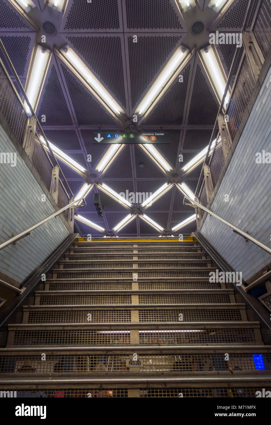Fulton street subway station in Manhattan NYC Stock Photo Alamy