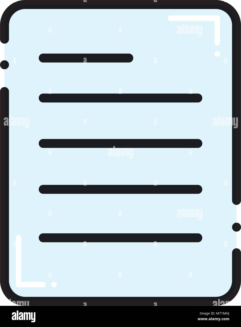 dashed line business office paper document information vector ...