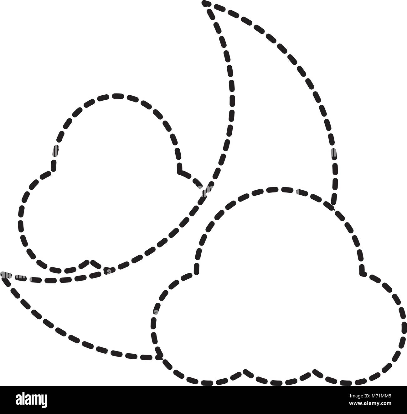 Clouds and moon icon over white background, vector illustration Stock ...