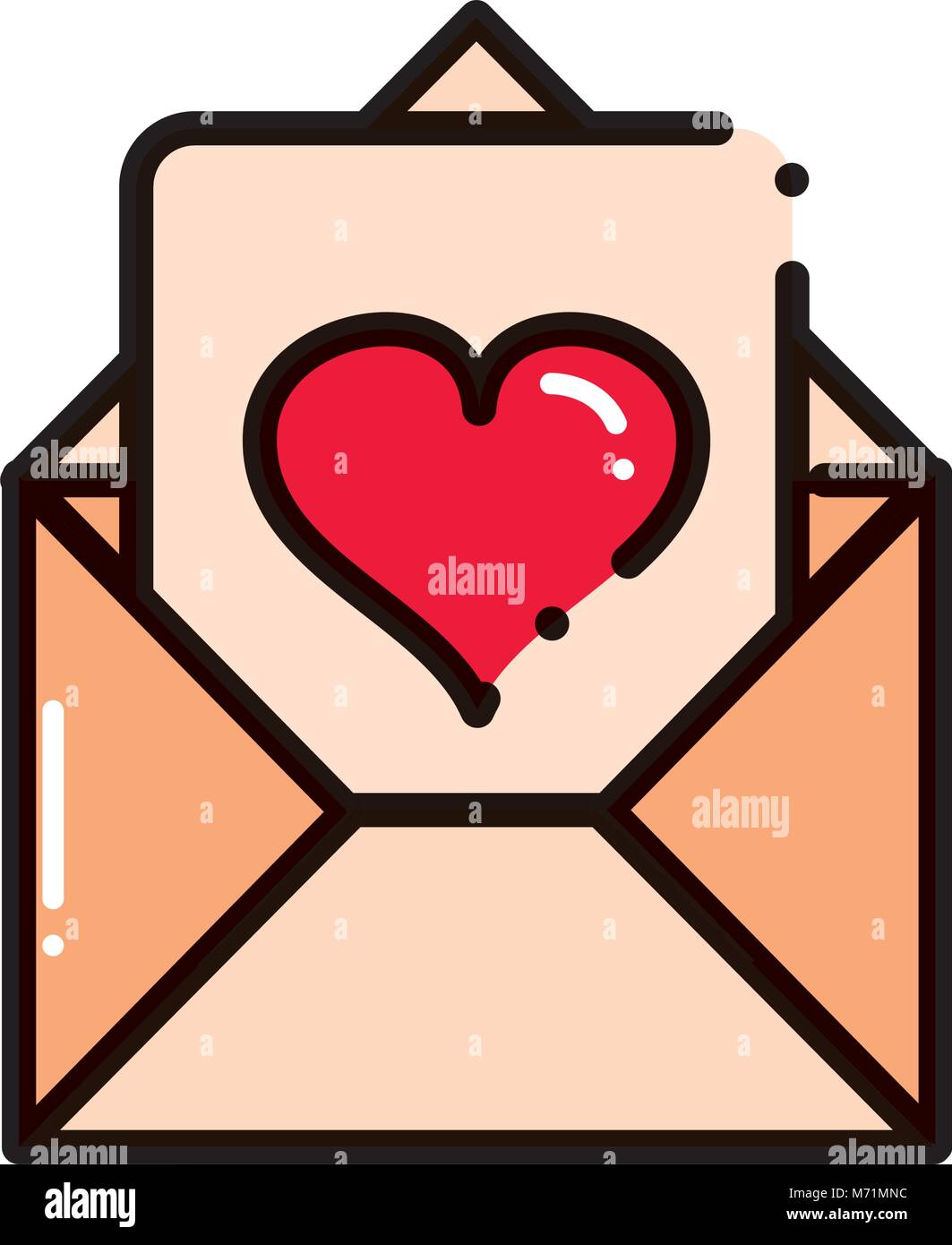 dashed line love letter message to passion style vector illustration ...