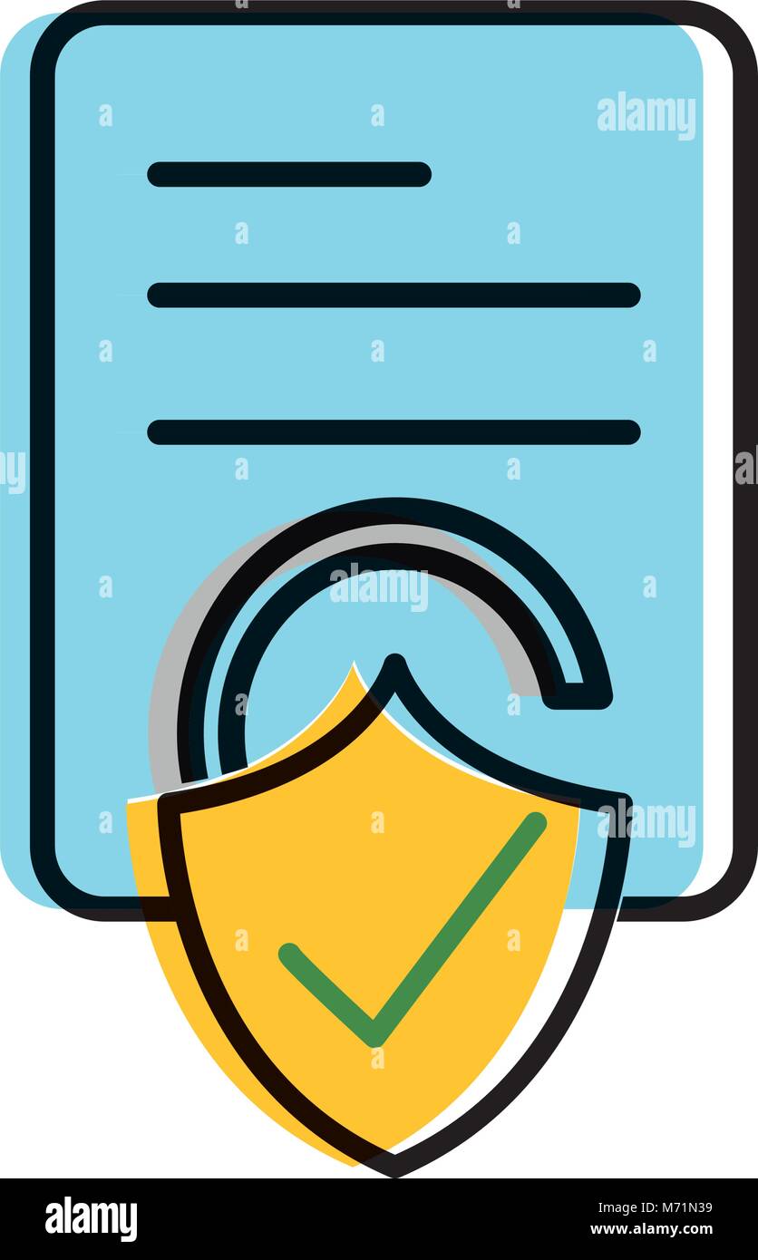 moved-color-business-document-paper-with-padlock-good-security-vector