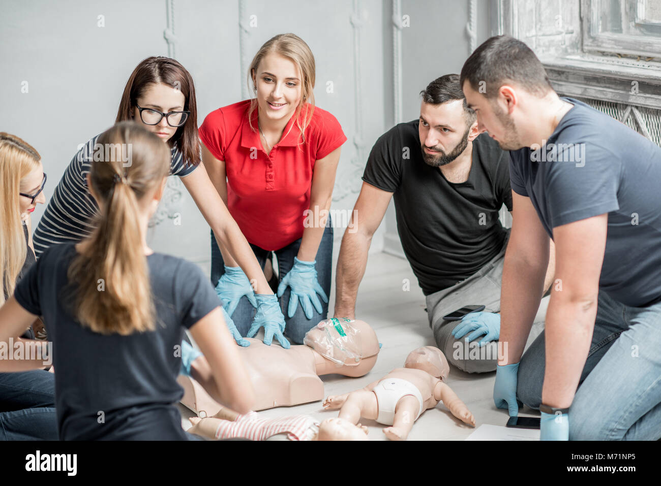 First aid training Stock Photo - Alamy
