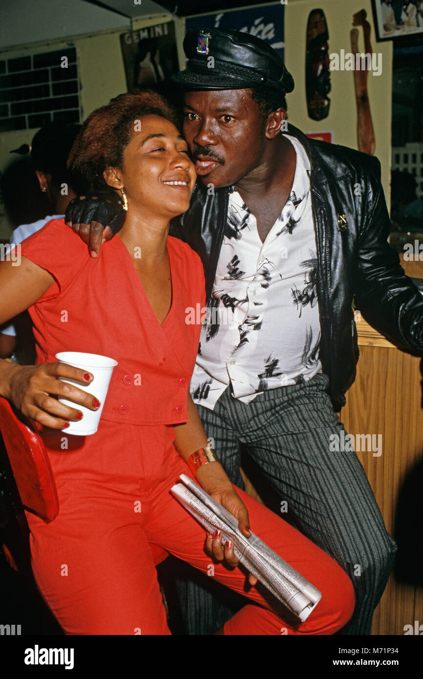 Bar at the Half Way Tree Bar, Kingston, Jamaica Stock Photo Alamy