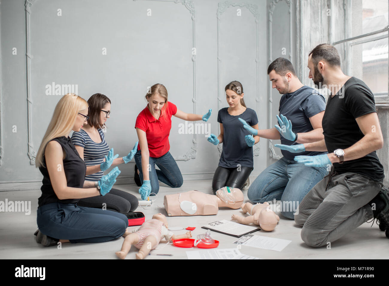 First aid training Stock Photo Alamy