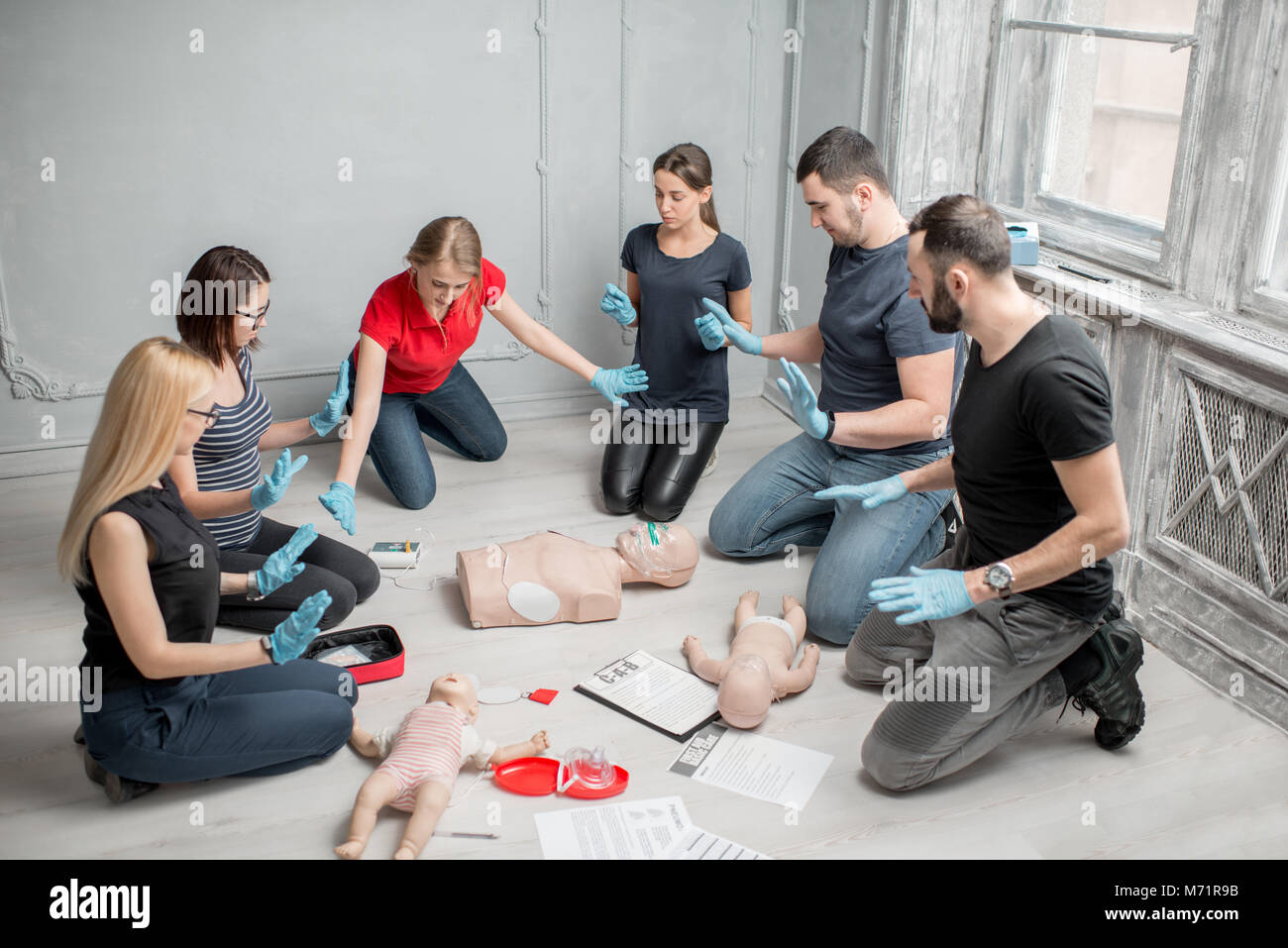 First aid training Stock Photo Alamy