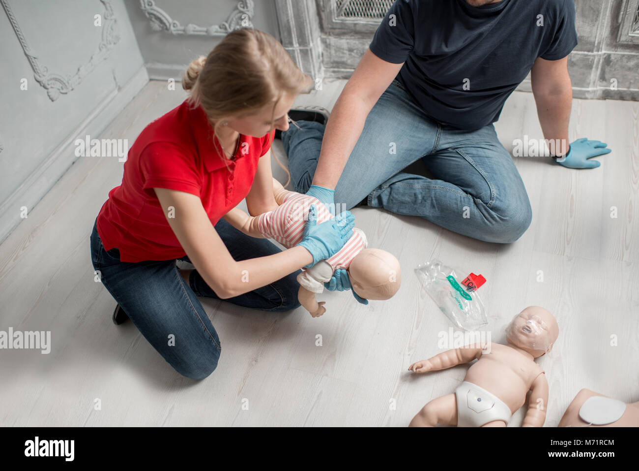 First aid training Stock Photo Alamy