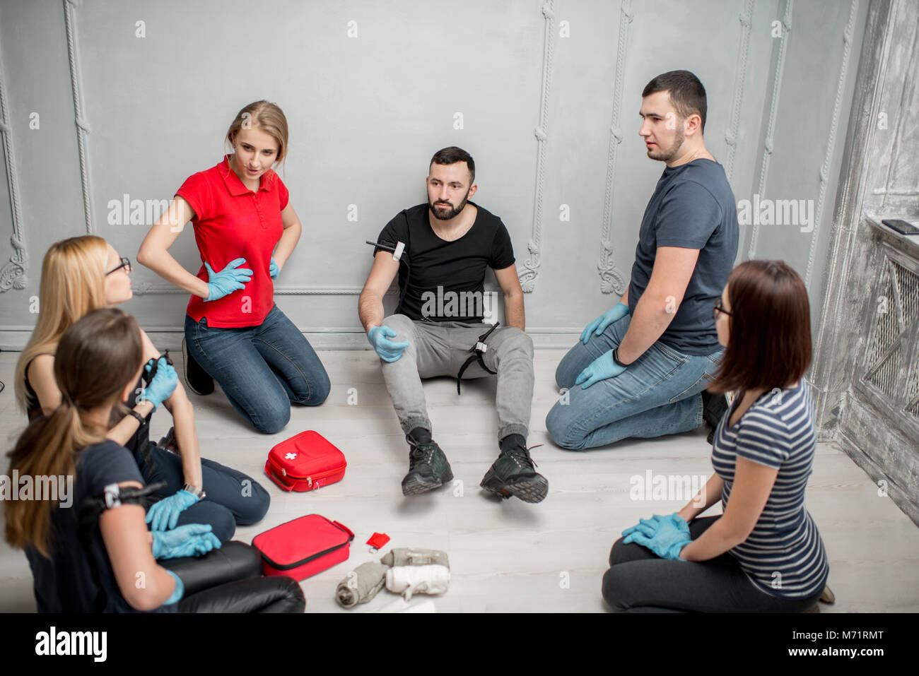 First aid training Stock Photo Alamy
