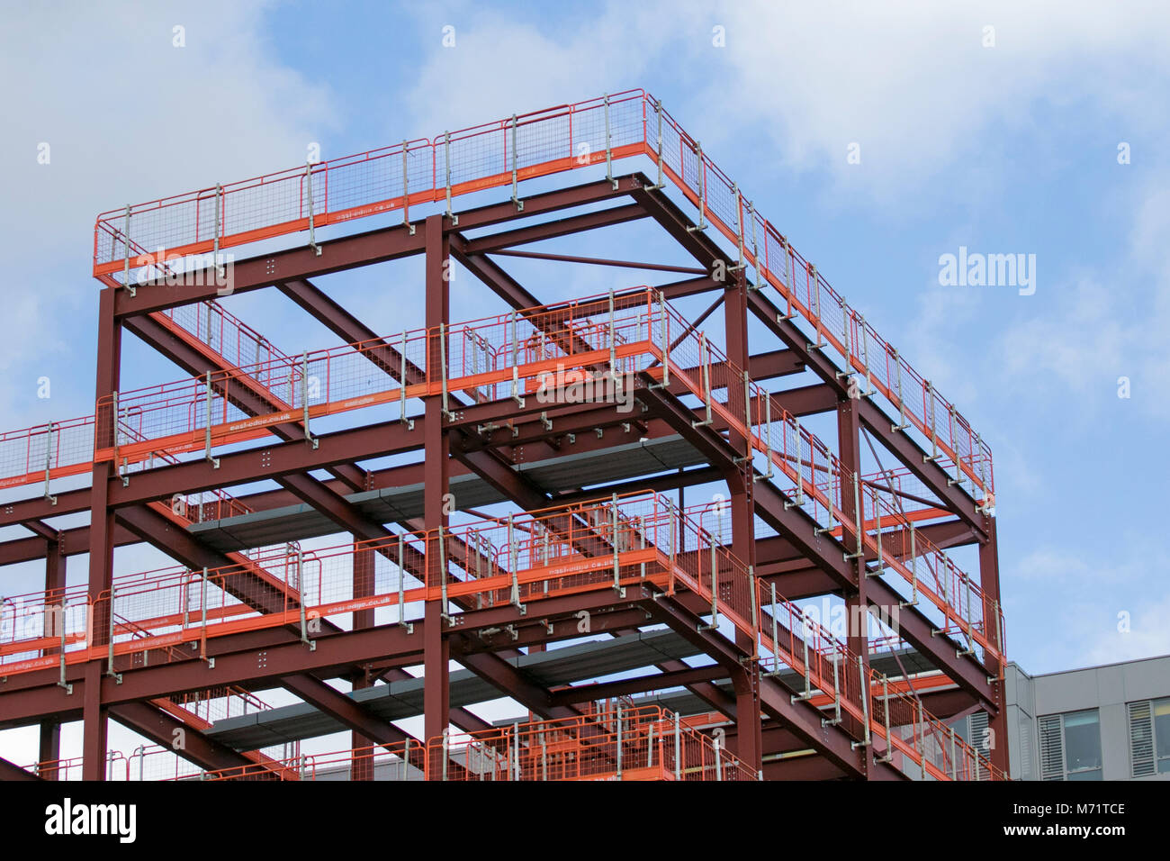 Easi edge protection safety barriers construction site, Liverpool, UK