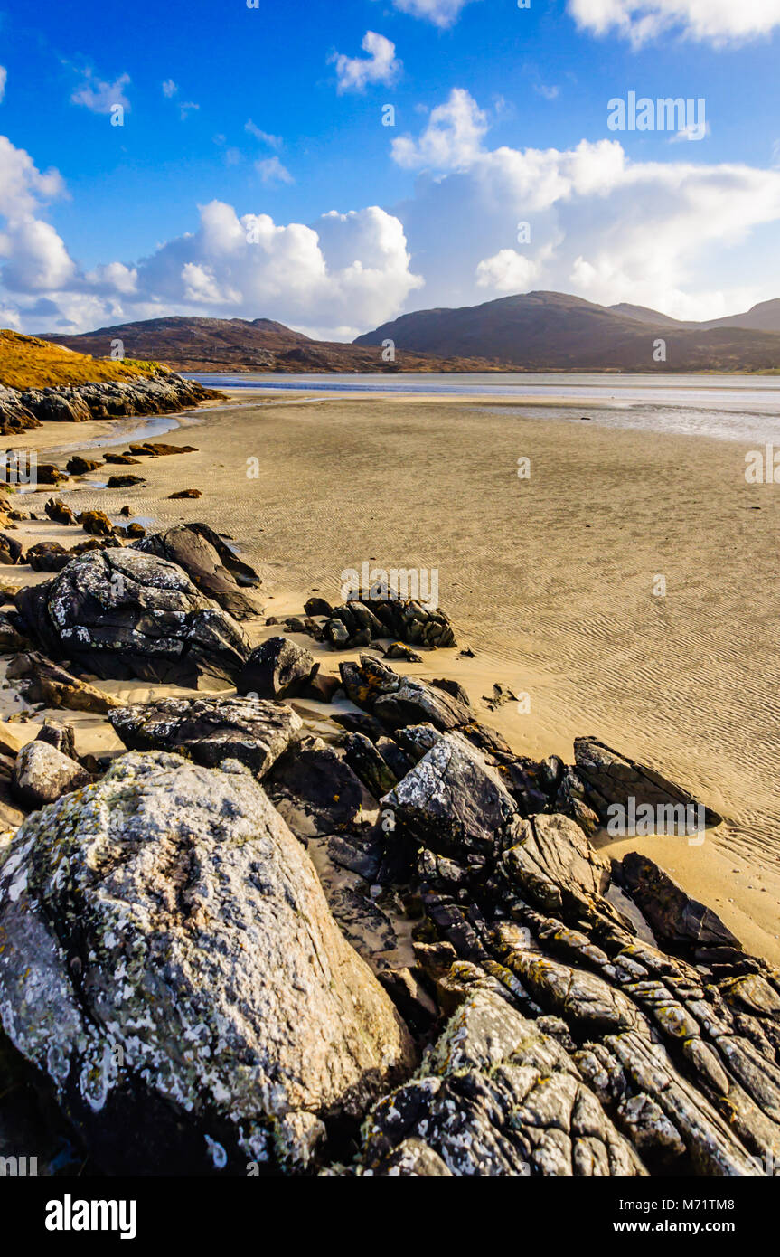 Luskentyre beach on the west coast of the Isle of Harris, Outer Hebrides, Scotland, UK on a