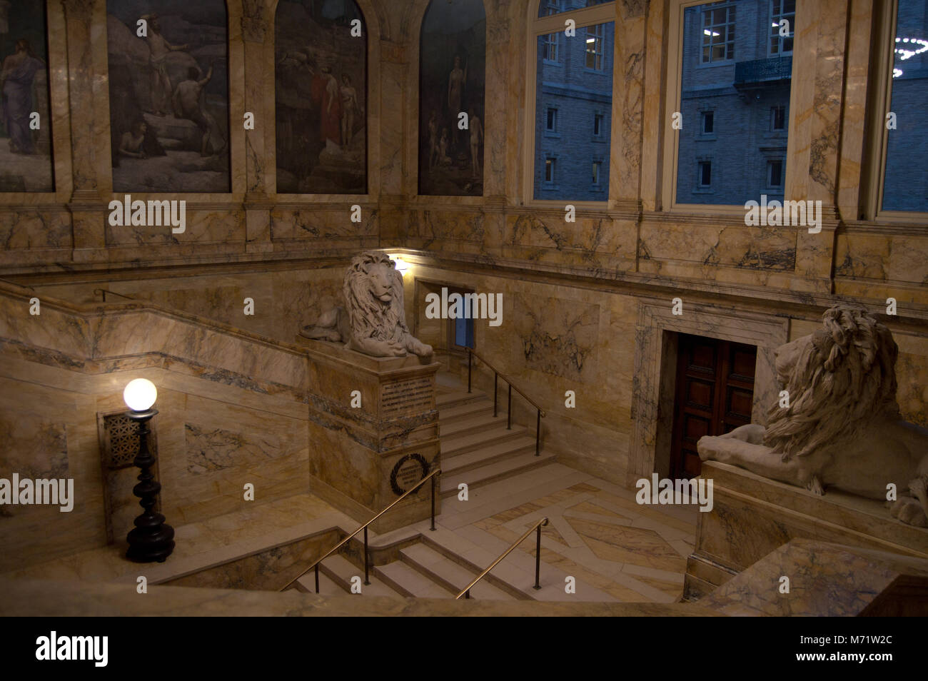 The Chavannes Gallery of the McKim Building, Boston Public Library ...