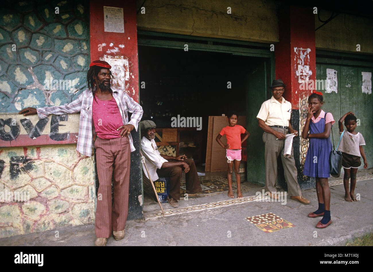 Bar in Kingston Jamaica Stock Photo Alamy