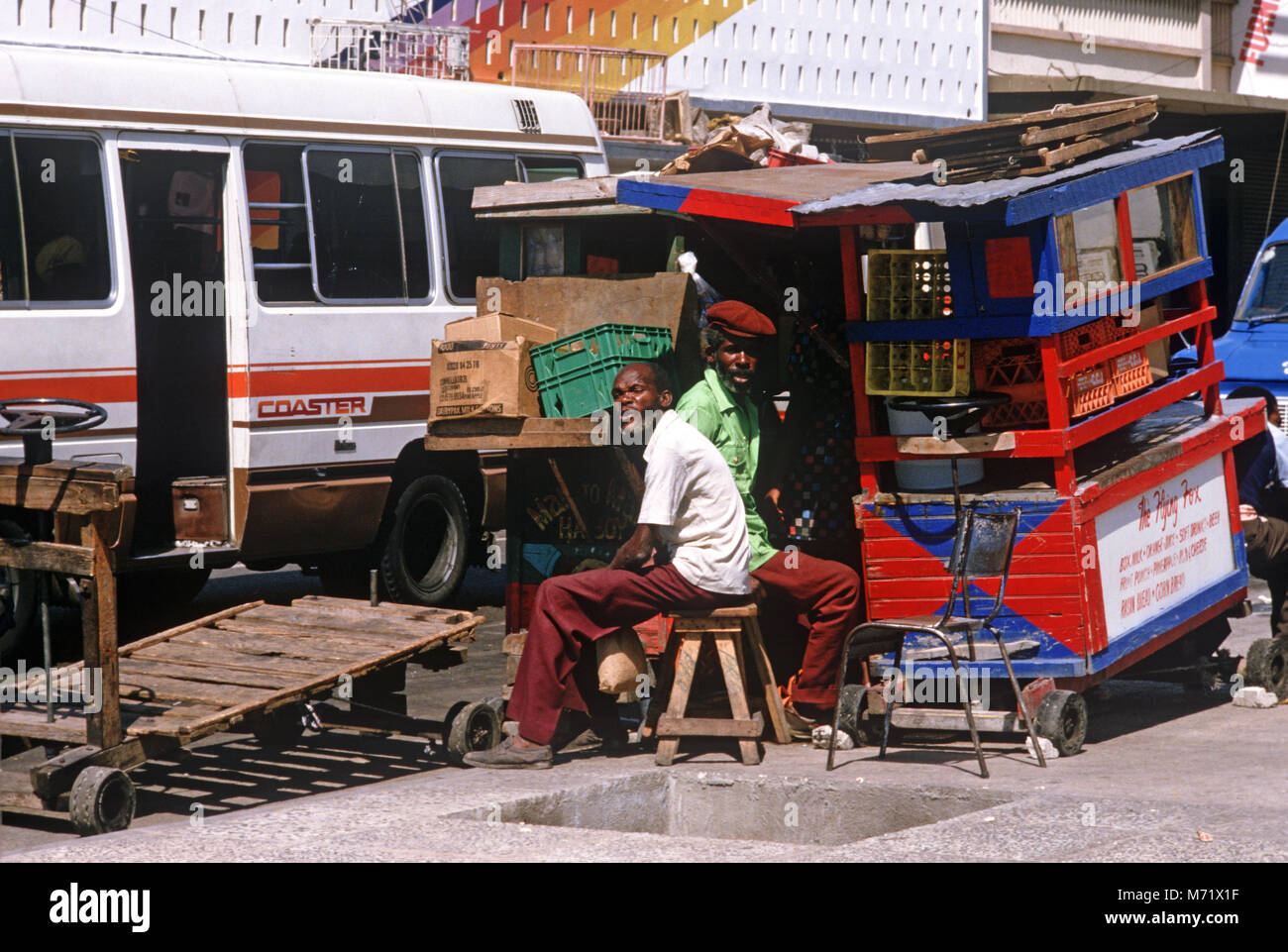 Street traders, Kingston, Jamaica Stock Photo Alamy