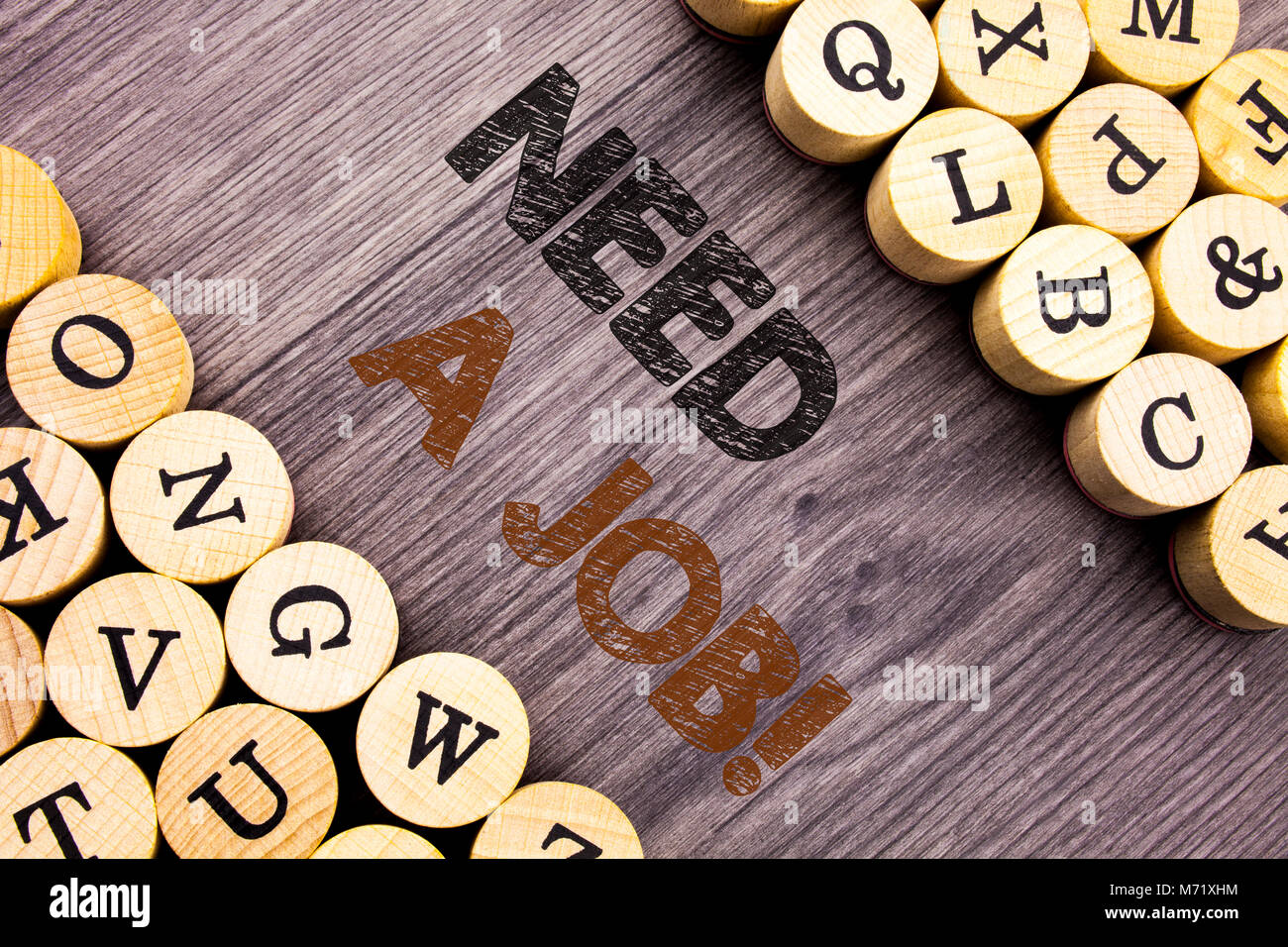 Conceptual hand writing text showing Need A Job. Concept meaning ...
