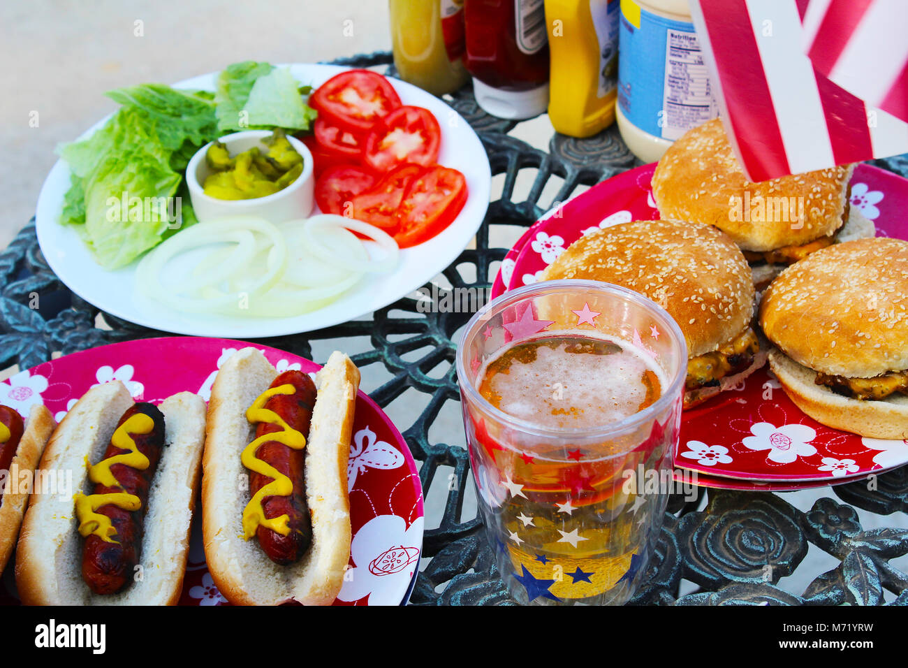Backyard BBQ for the Summer Holidays Stock Photo
