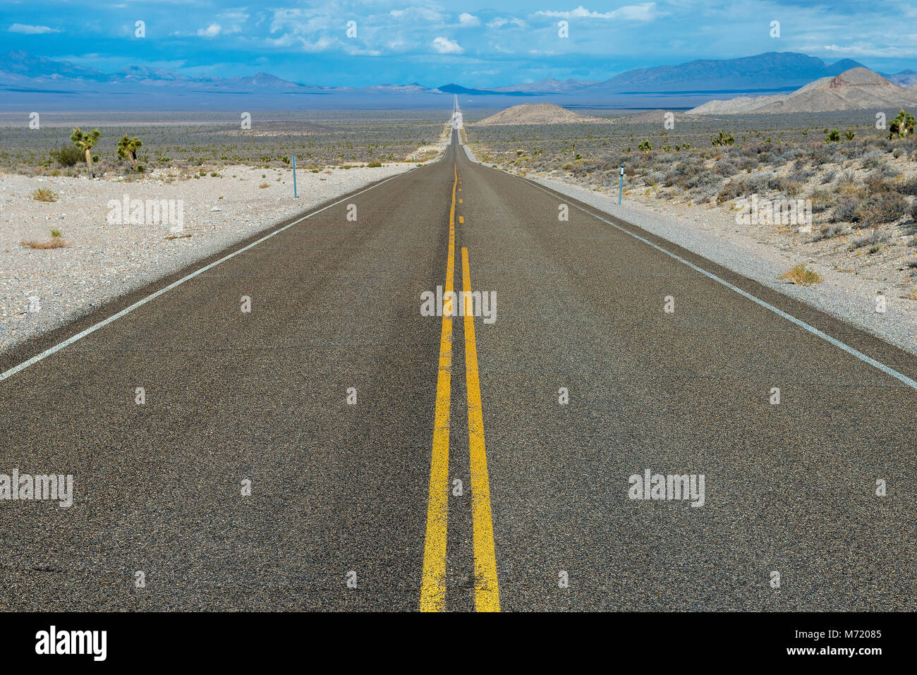 The Extraterrestrial Highway, Highway, Rte. 375, Nevada Stock Photo