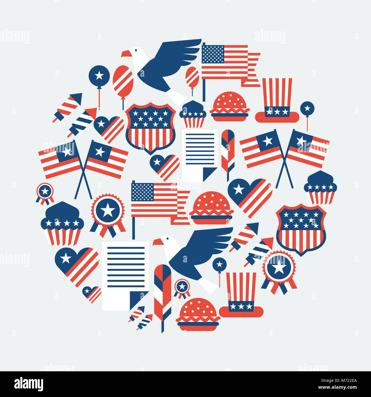 United States of America Independence Day greeting card Stock Vector Image & Art Alamy