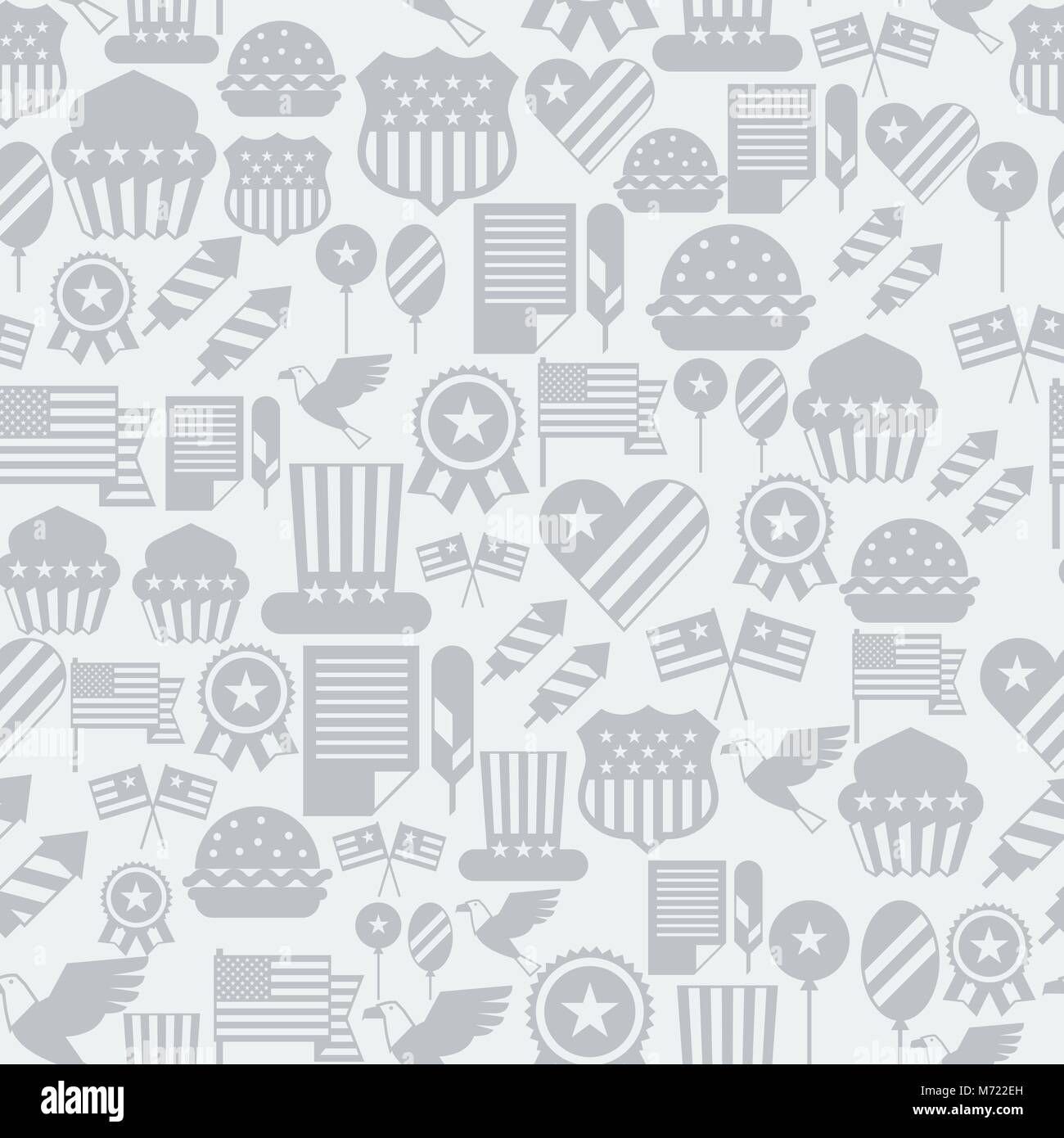 United States of America Independence Day seamless pattern Stock Vector ...