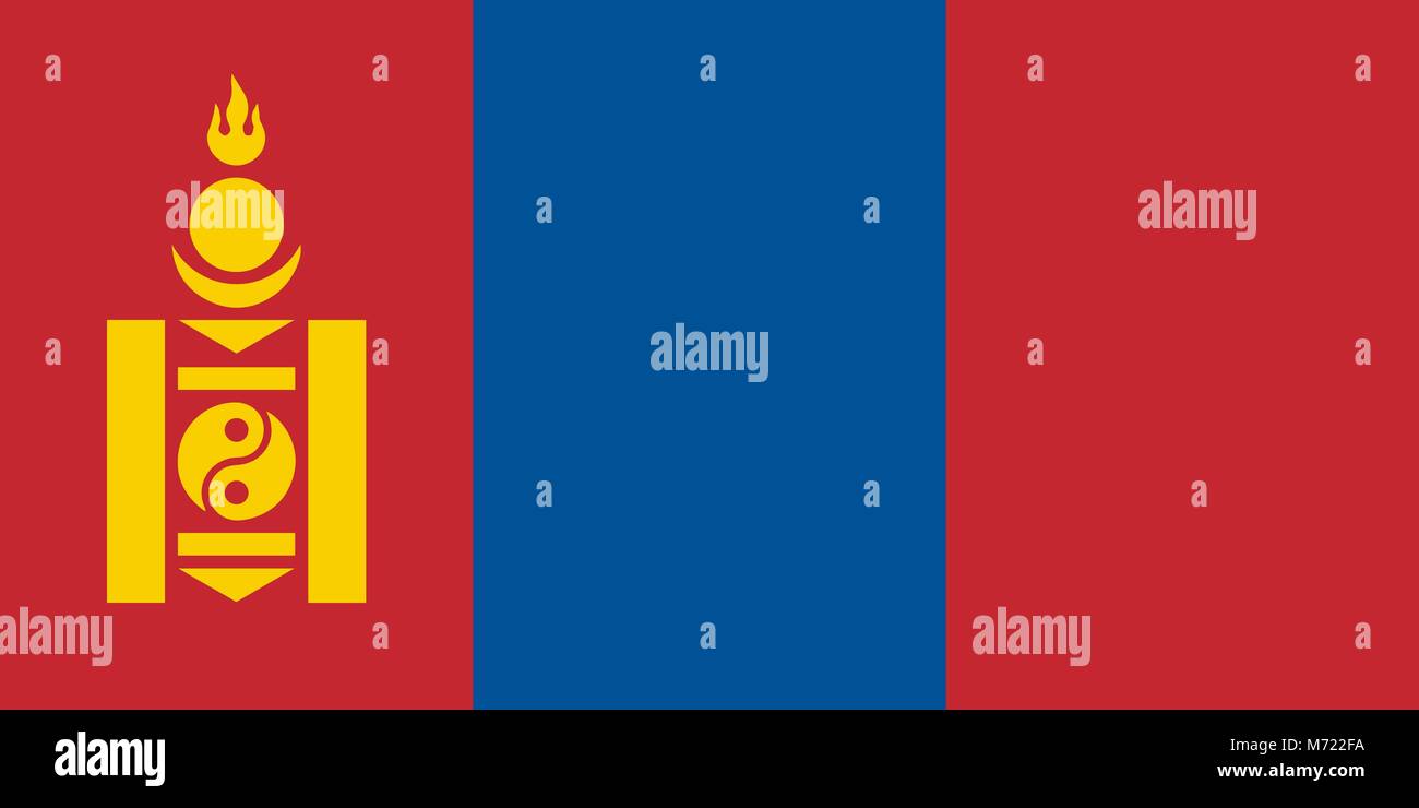 Flag in colors of Mongolia, vector image Stock Vector Image & Art - Alamy